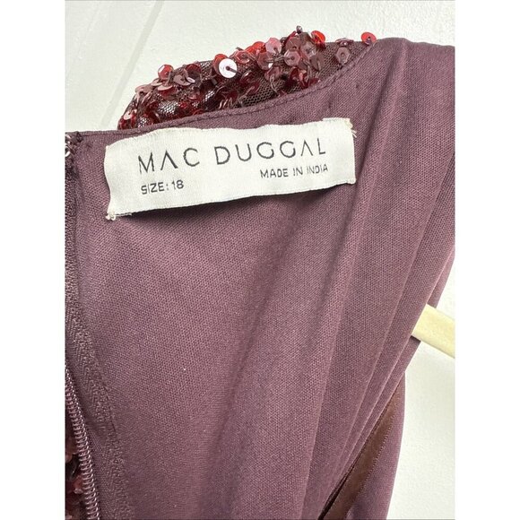Mac Duggal Merlot Sequin Maxi Dress - Picture 10 of 11